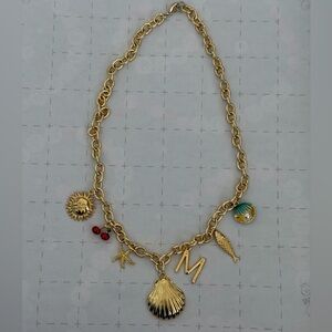 Custom Gold Charm ‘M’ Necklace